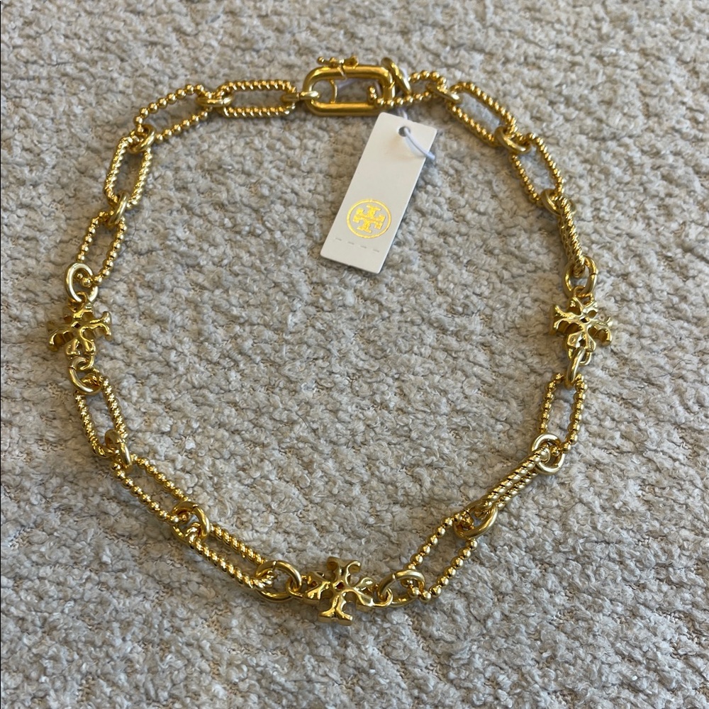 NWT Tory Burch Gold Roxanne Necklace